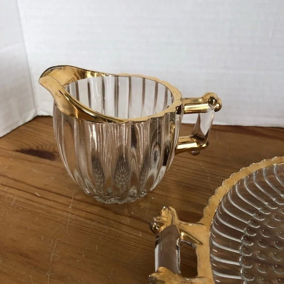 Vtg Janette Glass Creamer and Sugar Set - Picture 4 of 14